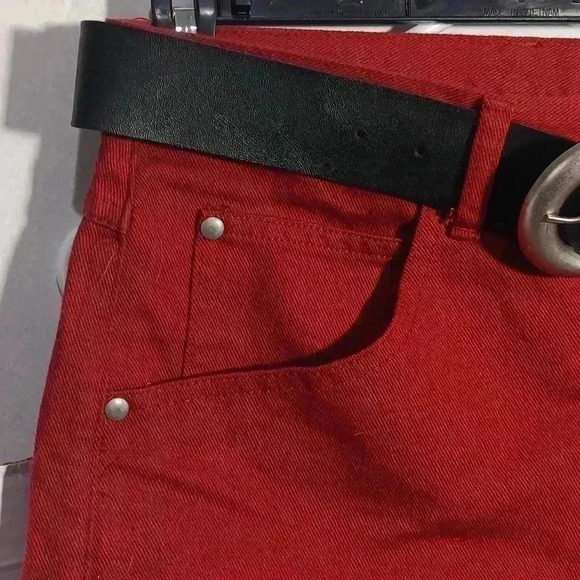 " FORE WARNED " Ladies vintage 100% cotton red shorts sz 8 - Picture 4 of 9